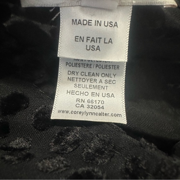 Corey Lynn Calter Melinda Black Velvet Burnout Jumpsuit Made In USA XS - Picture 8 of 11